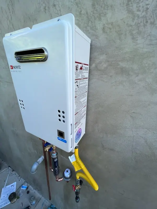 Tankless water heater installation for Spangler homes
